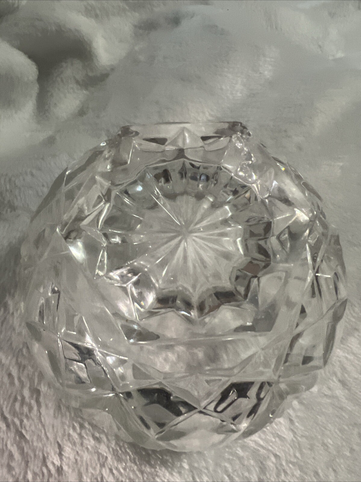 Crystal Bowl 5 In Scalloped Edge Heavy Candy Fruit Dip Dish