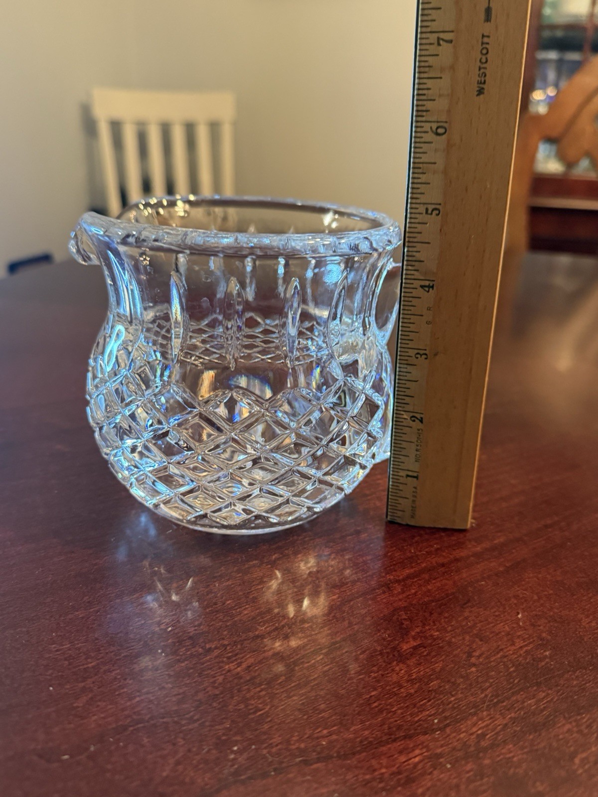 Vintage Heavy FTY2 Collection By FTD Crystal Small Cut Crystal Pitcher
