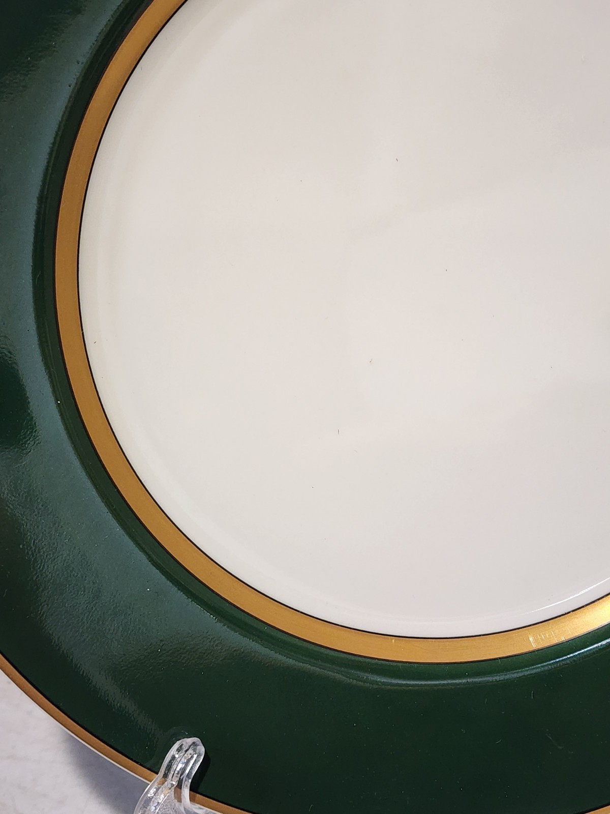 1- Vintage 1978 Fitz & Floyd Renaissance Dark Green 10 1/4″ Dinner Plate