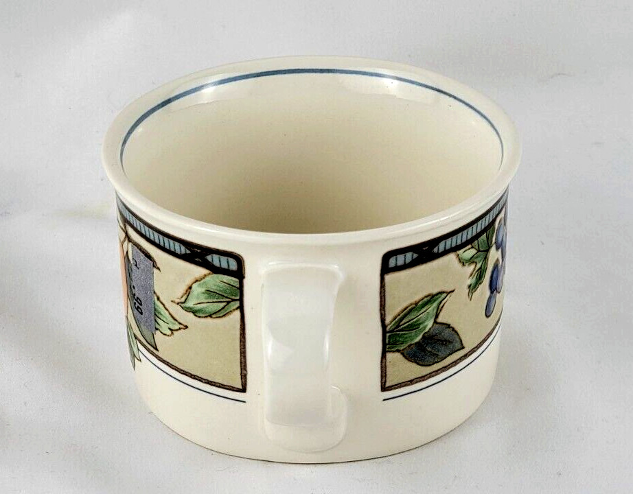 Mikasa Garden Harvest 1 Flat Cup Mug Fruit and Leaves CAC29
