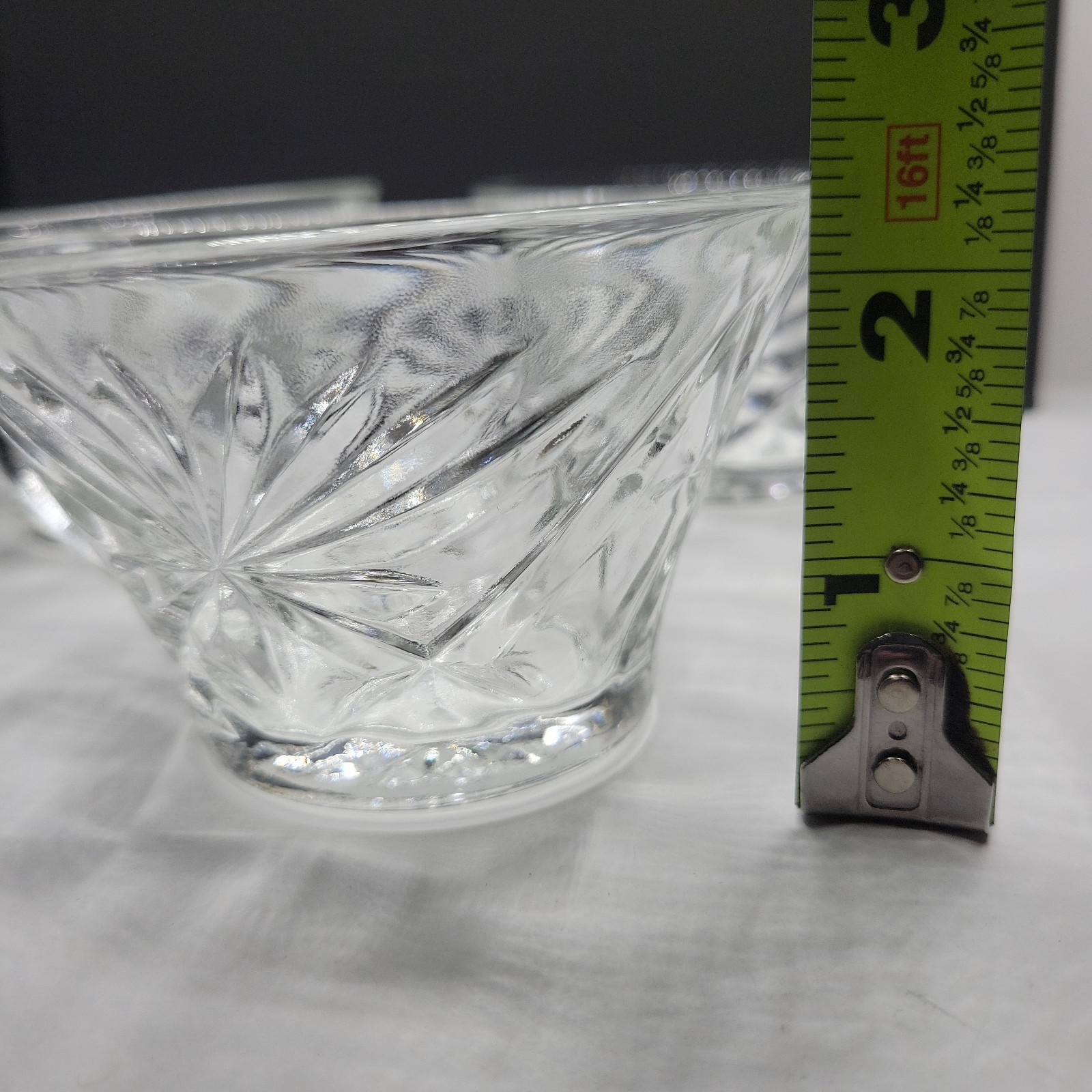 Vintage Glass Punch Bowl & 12 Cups Set