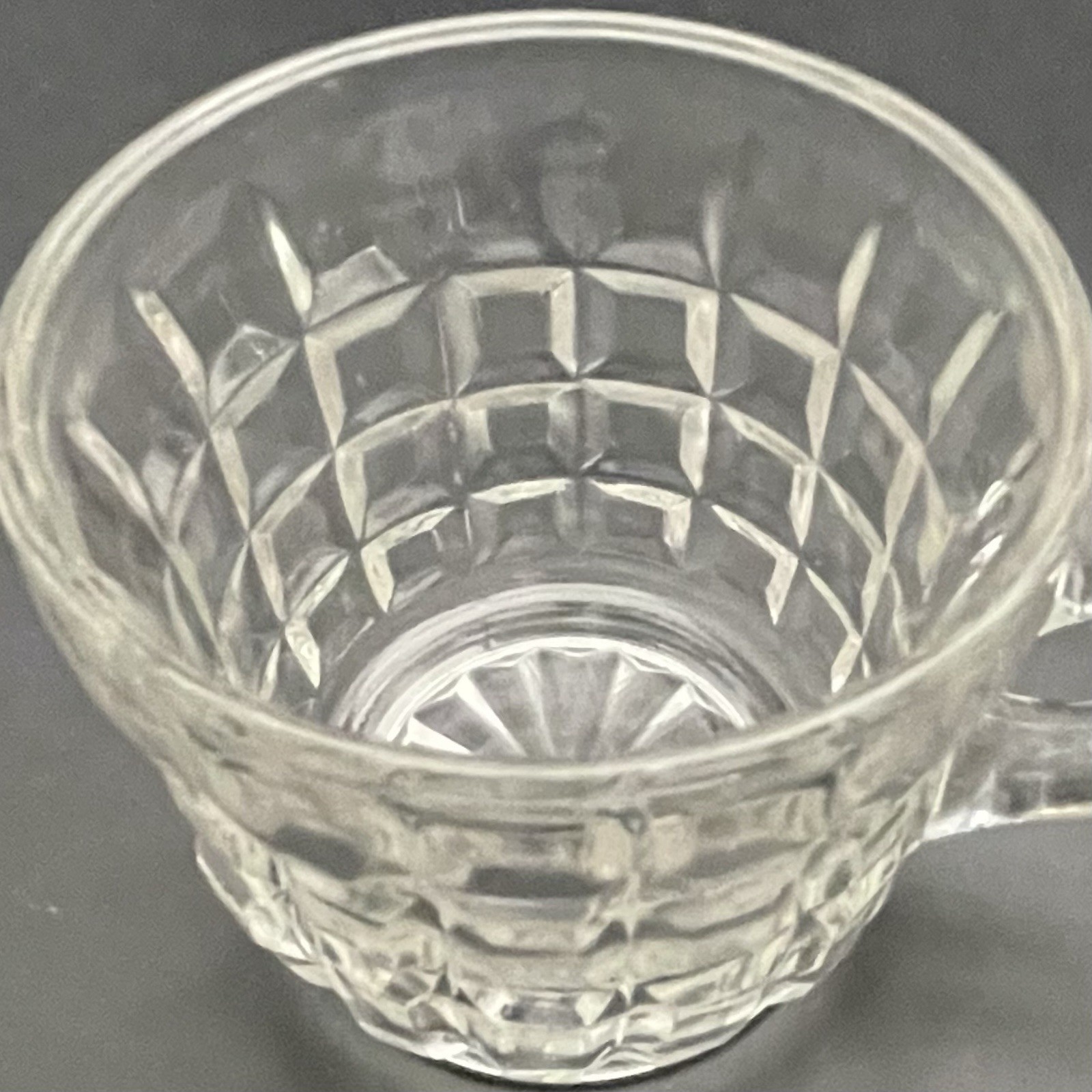 Tiffin Square Diamonds Beveled Block Waffle 25pc Glass Punch Bowl Set c1950s USA