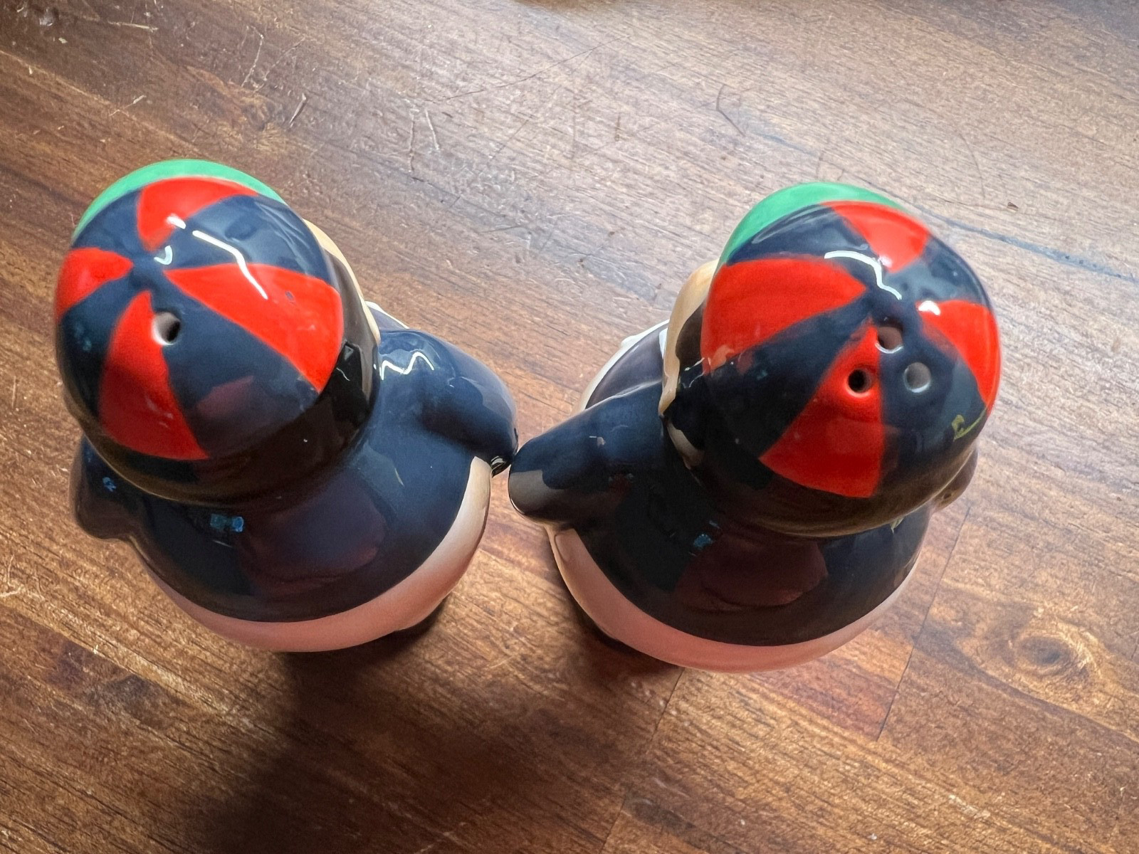 Vintage Alice in Wonderland Salt & Pepper Shakers Tweedledee & Tweedledum