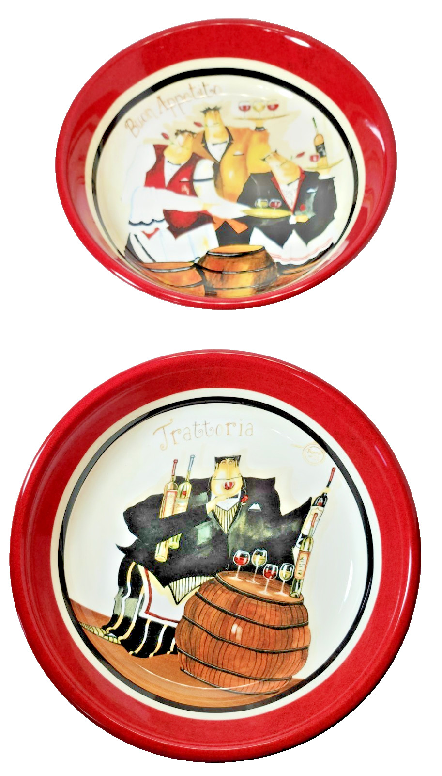 Certified International Buon Appetito Pasta Bowls Lot of 4