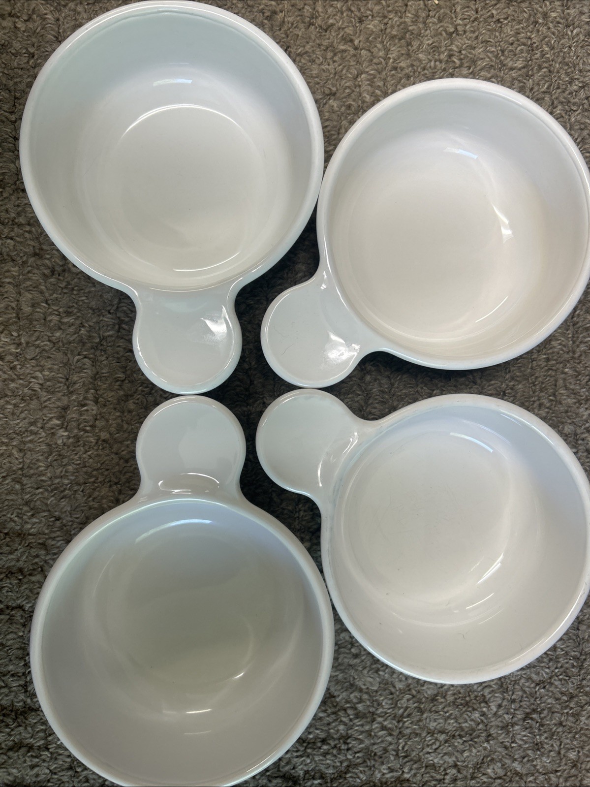 Set Of 4 Corning Ware Grab It Bowls White P-150-B 15 Oz Microwave Soup Bowls