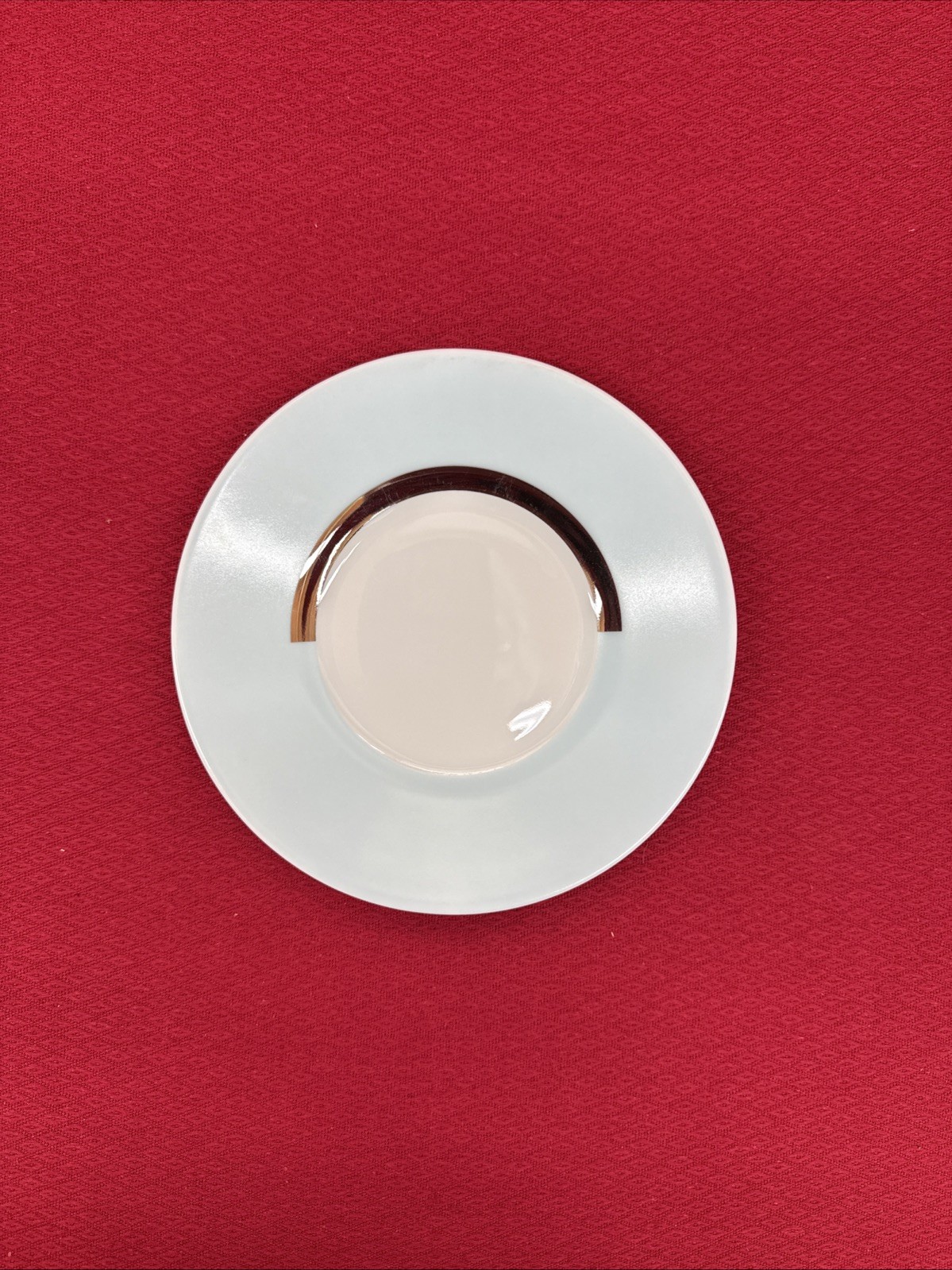 Bernardaud Limoges France FUSION Light Blue Platinum White Saucer NEW!!!!