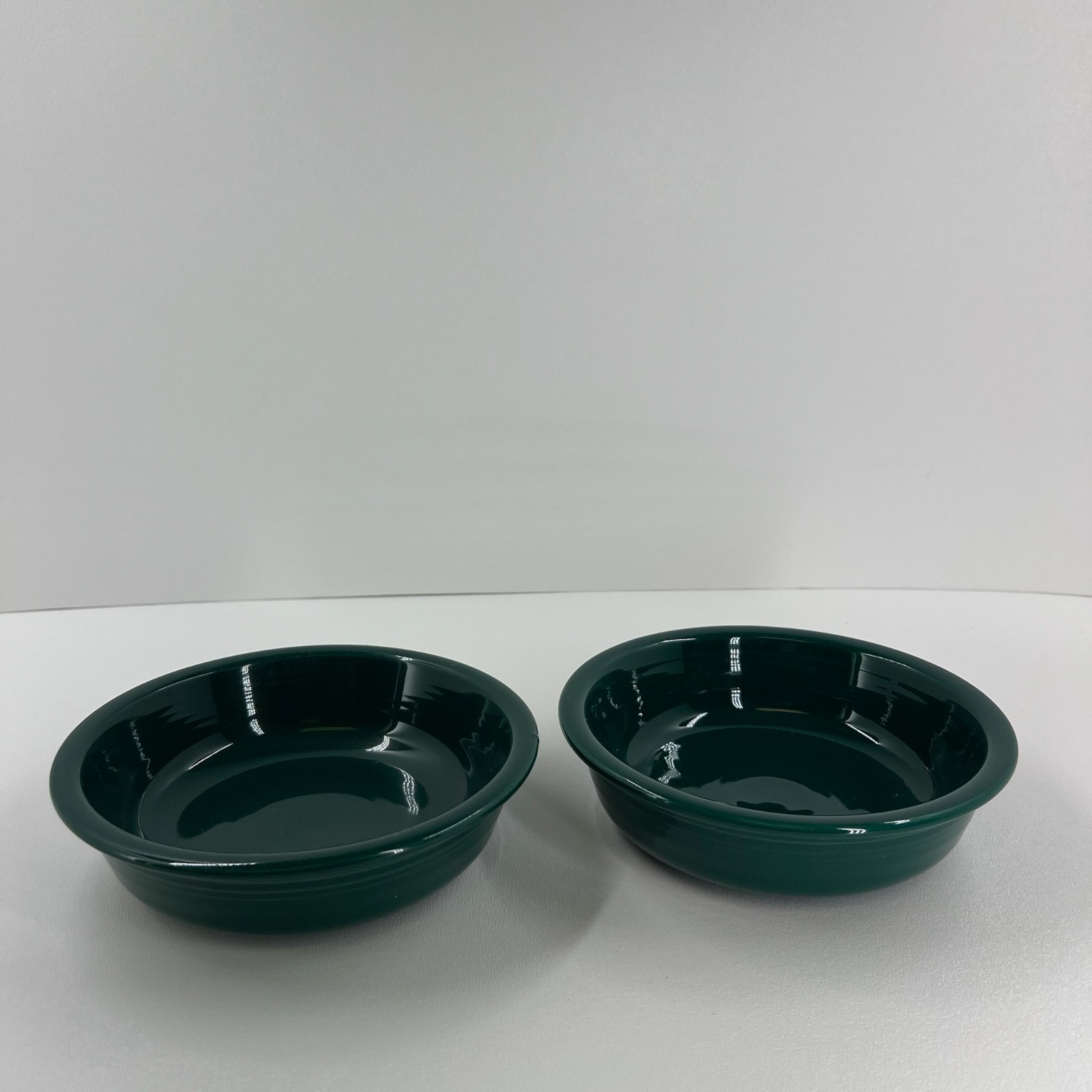 Fiesta Evergreen Small Fruit Bowl Set of 2 HLC Retired Glossy Dark Forest Green