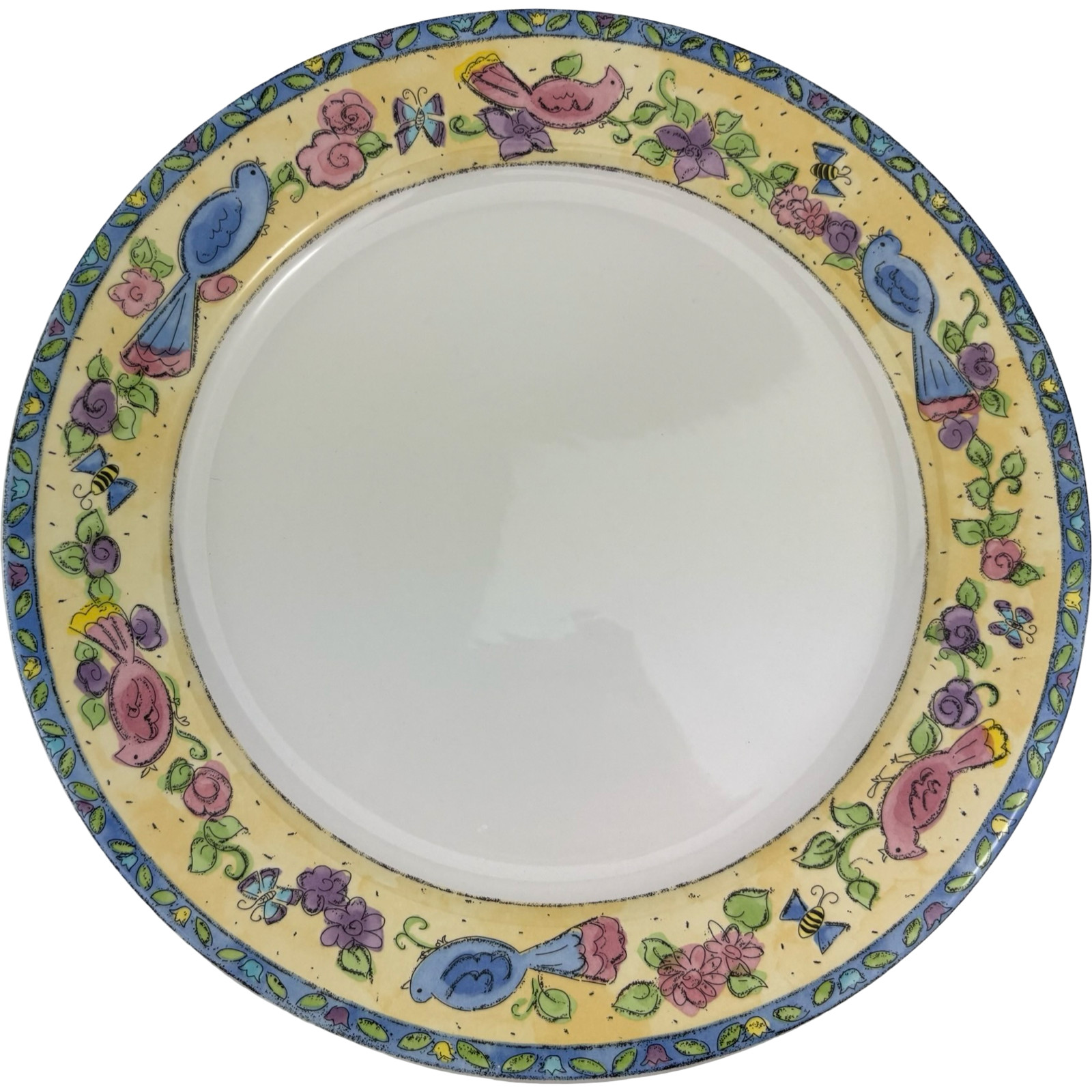 Sango Birds and the Bees Dinner Plates Set of 4 VTG 11″ Sue Zipkin Stoneware