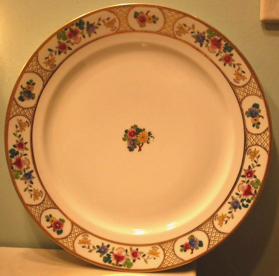 Vintage Noritake 12″ Plate Platter GOLD MORIAGE BEADING Hand Painted Nippon ‘M’