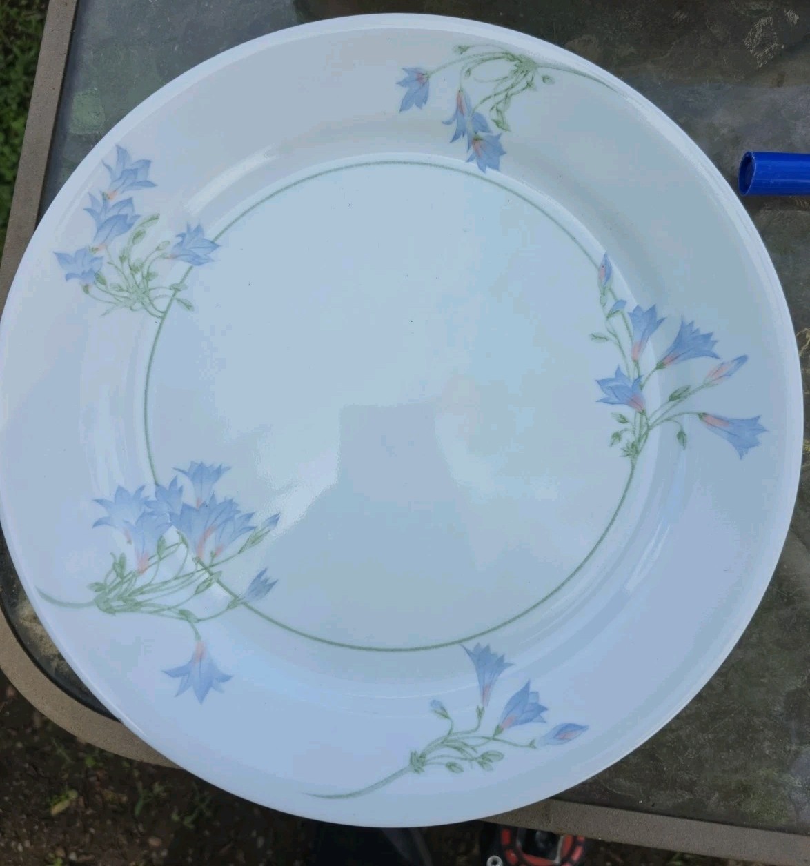 4 Vintage Corelle Corning “Blue Dusk” Dinner Plates 10 1/4″