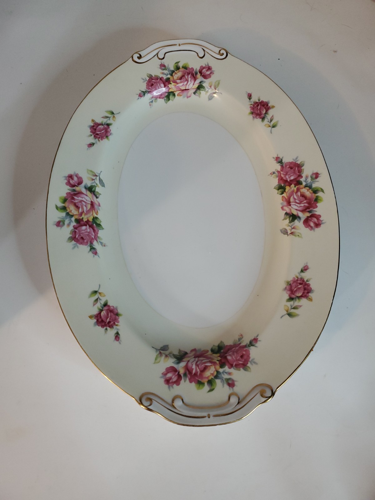 Vintage Kyoto China Porcelain Serving Platter 16″x11″ Made in Occupied Japan