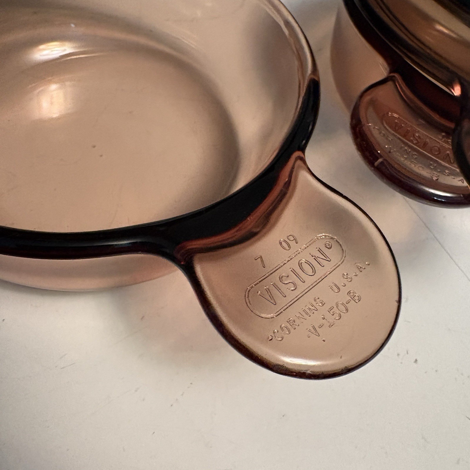 Set of 2 Corning Ware Visions Grab It Round Bowls V-150-B with P-150C Glass Lids