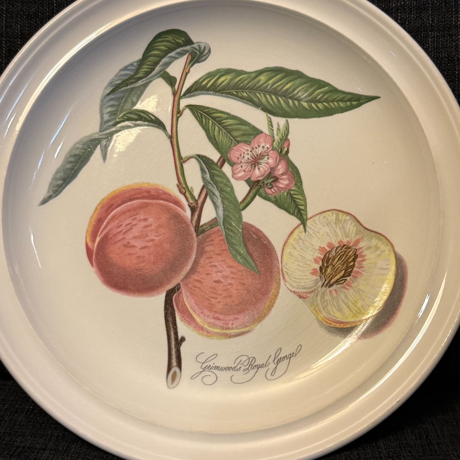 Portmeirion Pomona 2 Dinner Plates Currant & Peach 1 Salad Cherry No Border Engl