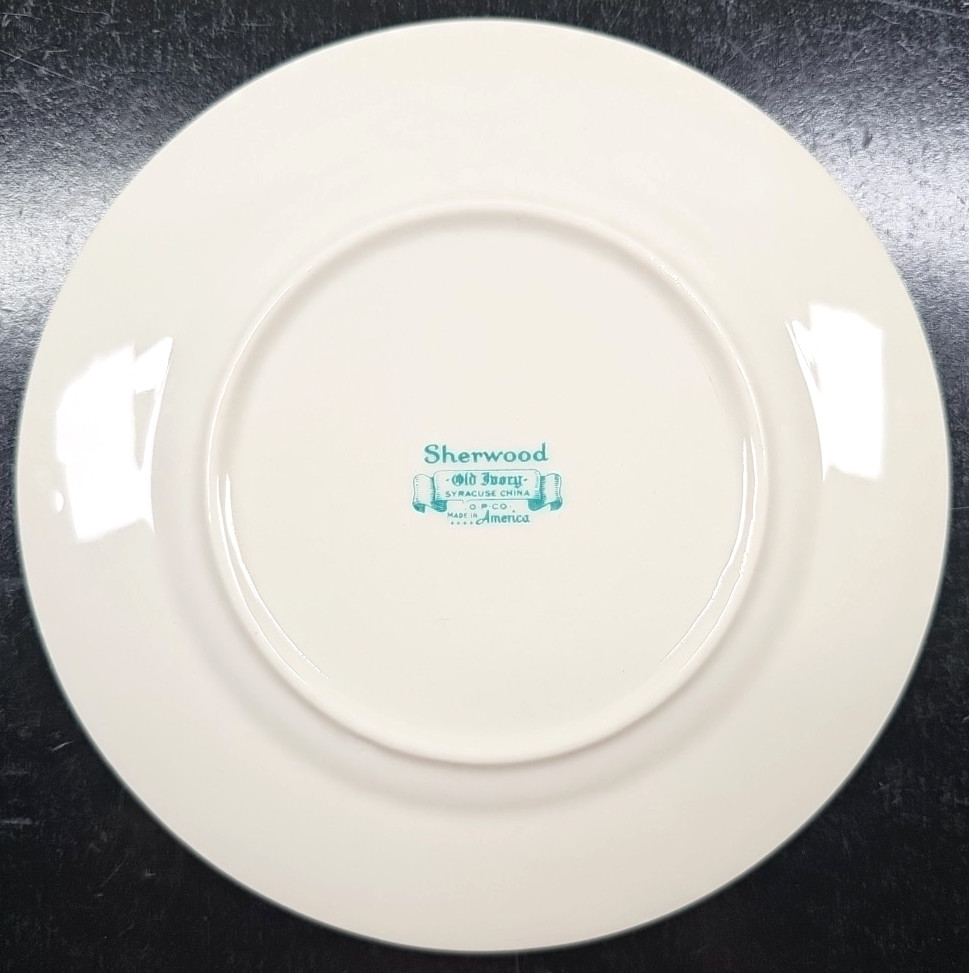 12 Syracuse China Sherwood Bread Plate Set Vintage Old Ivory Blue Laurel MCM Lot