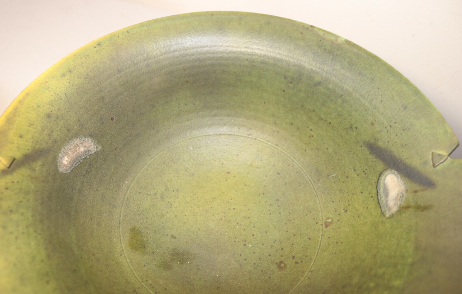Contemporary Canadian Art Studio Pottery green Centerpiece Bowl By Kayo O’Young