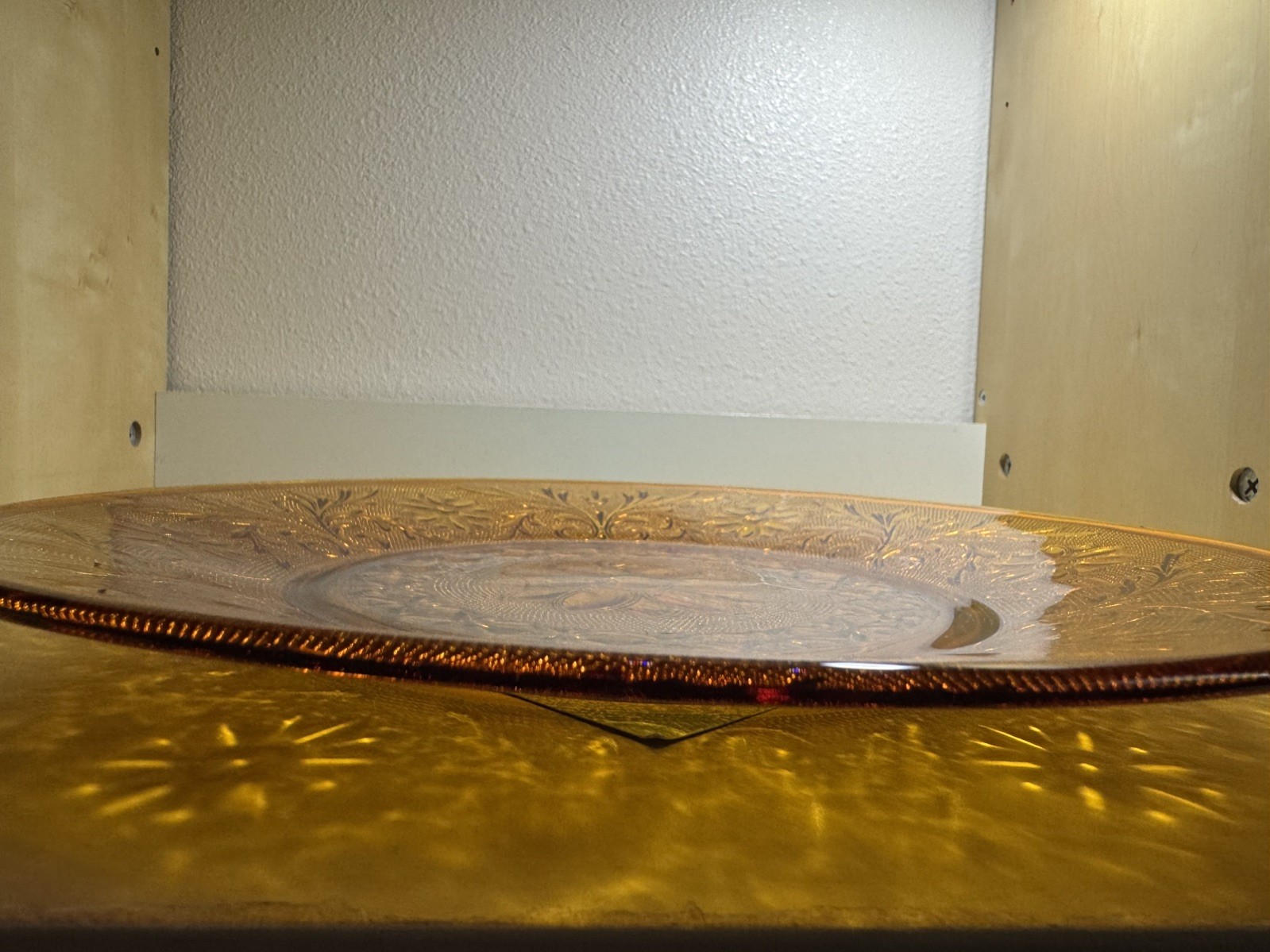 Tiara Daisy Indiana Glass Amber 12” Sandwich Platter Plate