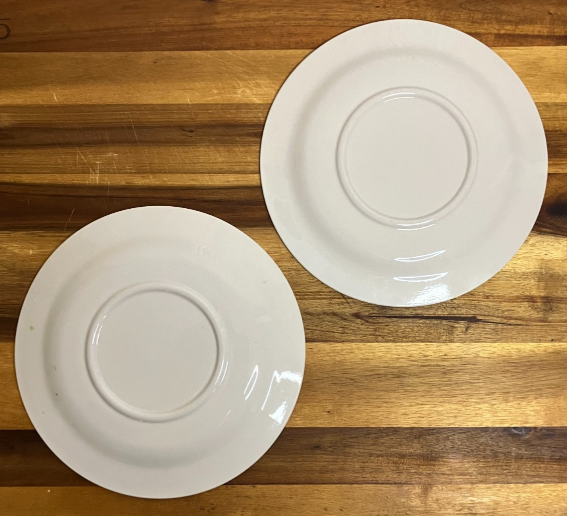 Vintage Nasco Del Coronado Salad Plates Set of 2 1950s Hand Painted Vegetables