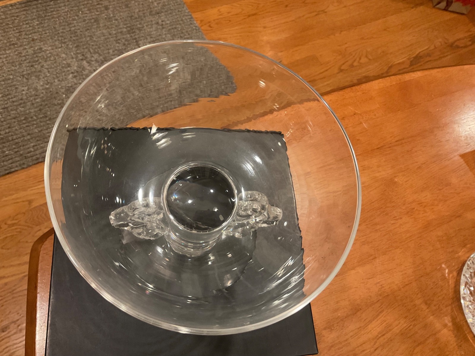 SIMON MOORE SIGNED / DATED CONTEMPORARY STUDIO ART GLASS COMPOTE DATED 1992