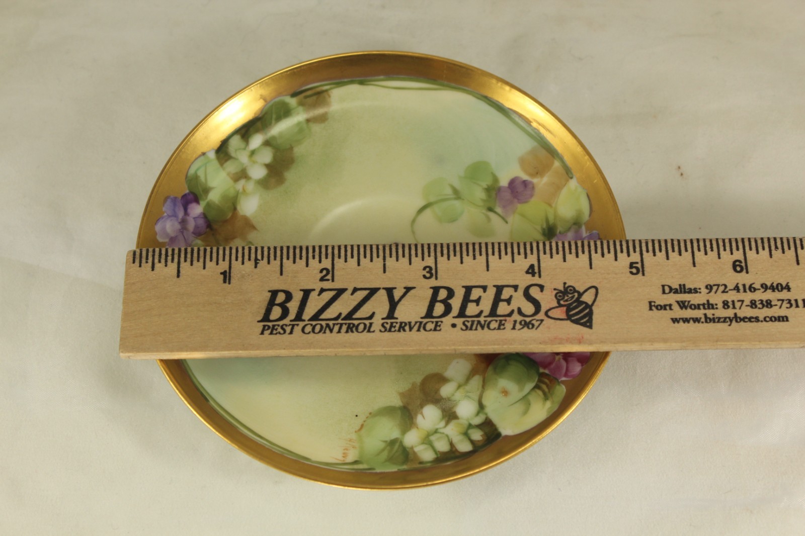 Early 1903 – 1912 Pickard China Violets Small Cup & Saucer Artist Signed H Reury