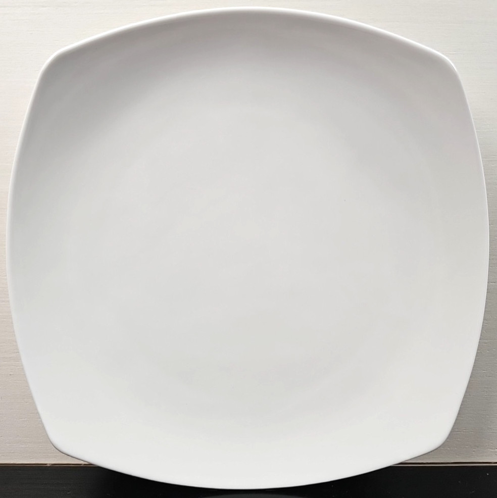 3 Churchill Recline Square Salad Plate Set White Elegant Serving Dining Dish Lot