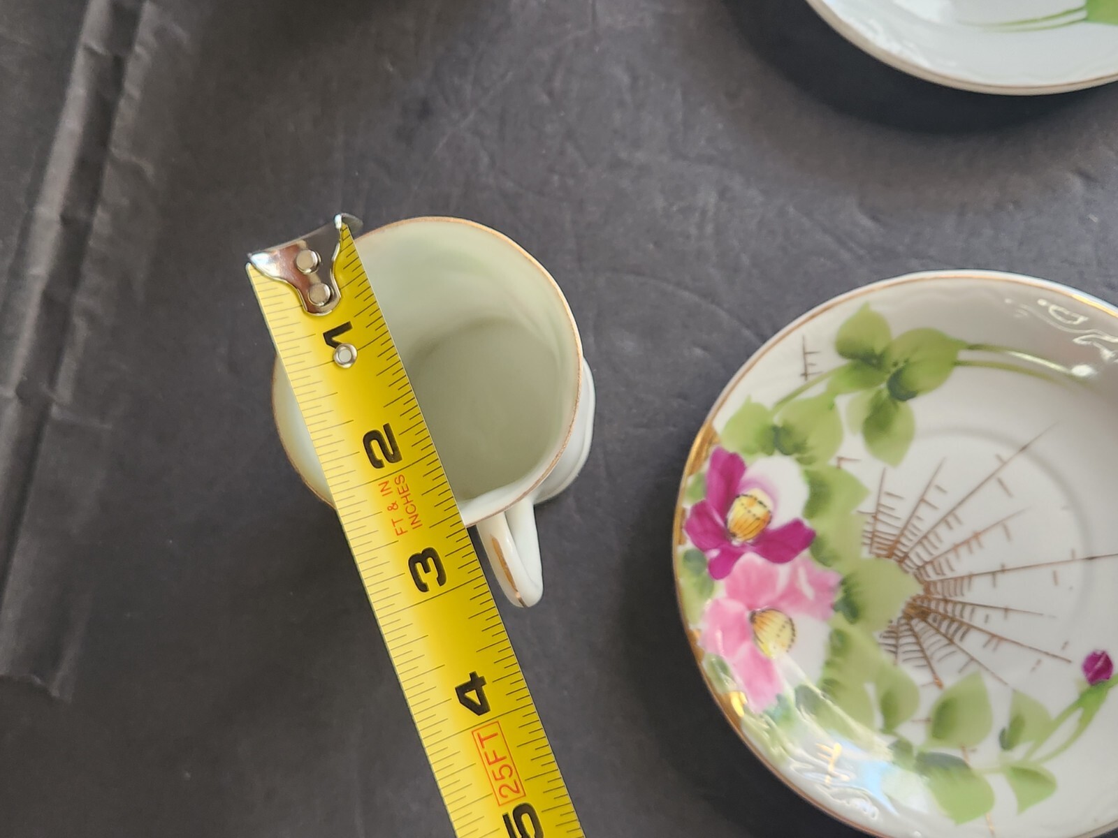 Vintage Floral Teacup Demitasse Cup Japan 3inches