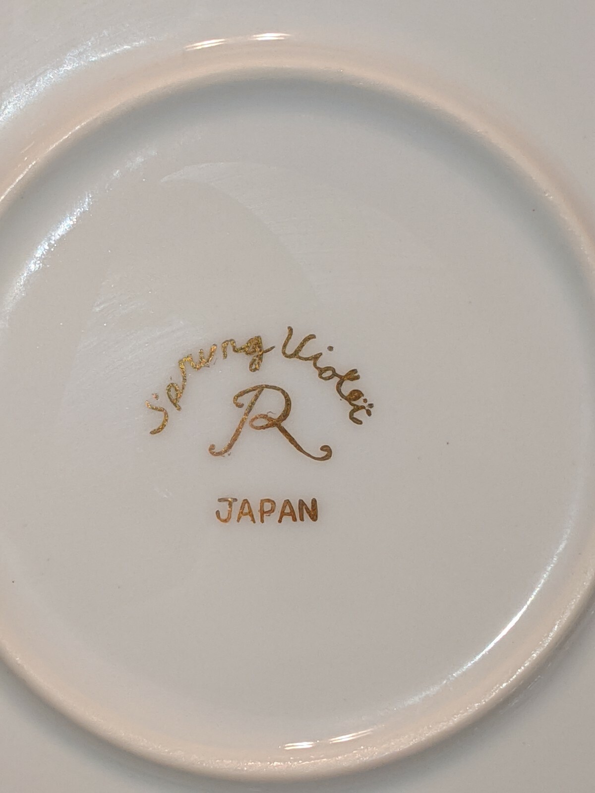 Rossetti Spring Violet 12″ Round Serving Platter w/Gold Rim