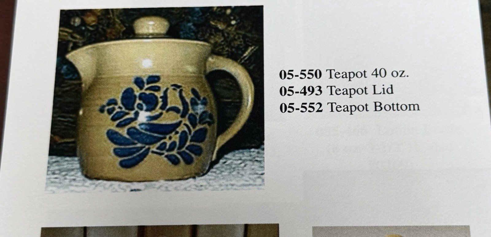 Pfaltzgraff “Folk Art” 40 Oz Teapot And Lid – 550