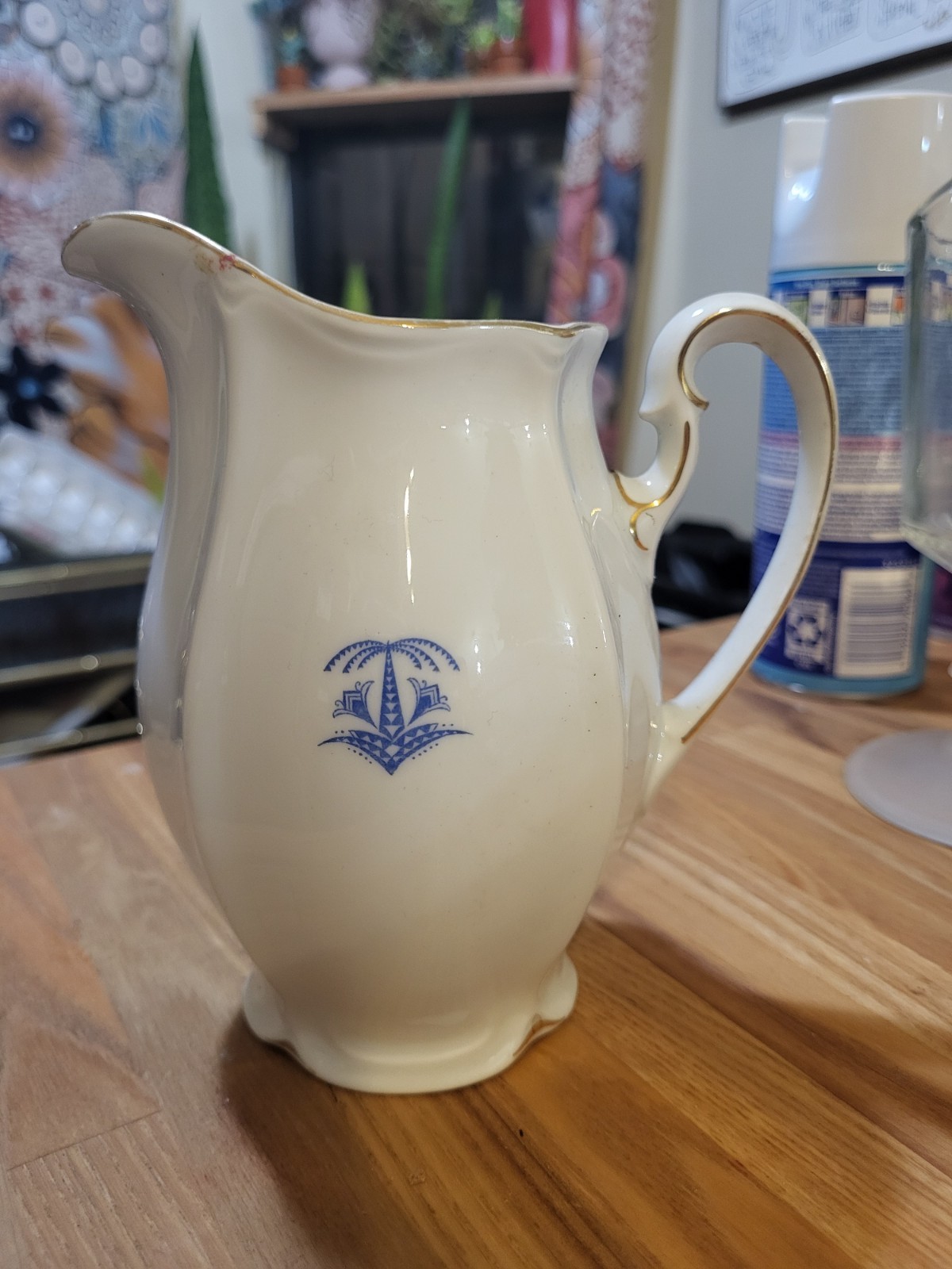 Vintage Bohemia porcelain Pitcher Antoinette, Czechoslovakia