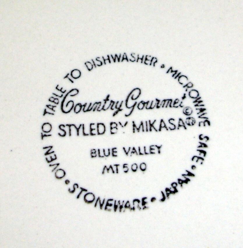 Mikasa Country Gourmet Blue Valley Dinner Plate 10″ Stoneware Made In Japan