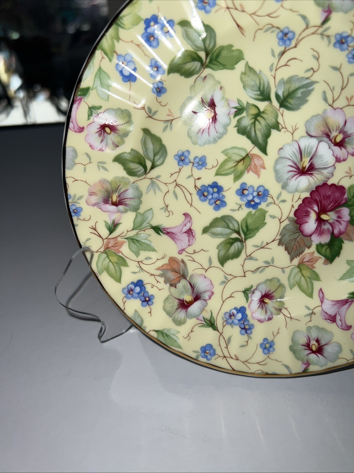 Staffordshire Royal Victorian St George , Dorset Rose Cake 6-1/2” Plate NOTEs