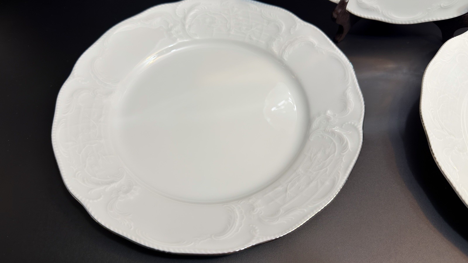 VTG Rosenthal Germany Sanssouci White Embossed 15Pc Dinner Set 5place Setting EC