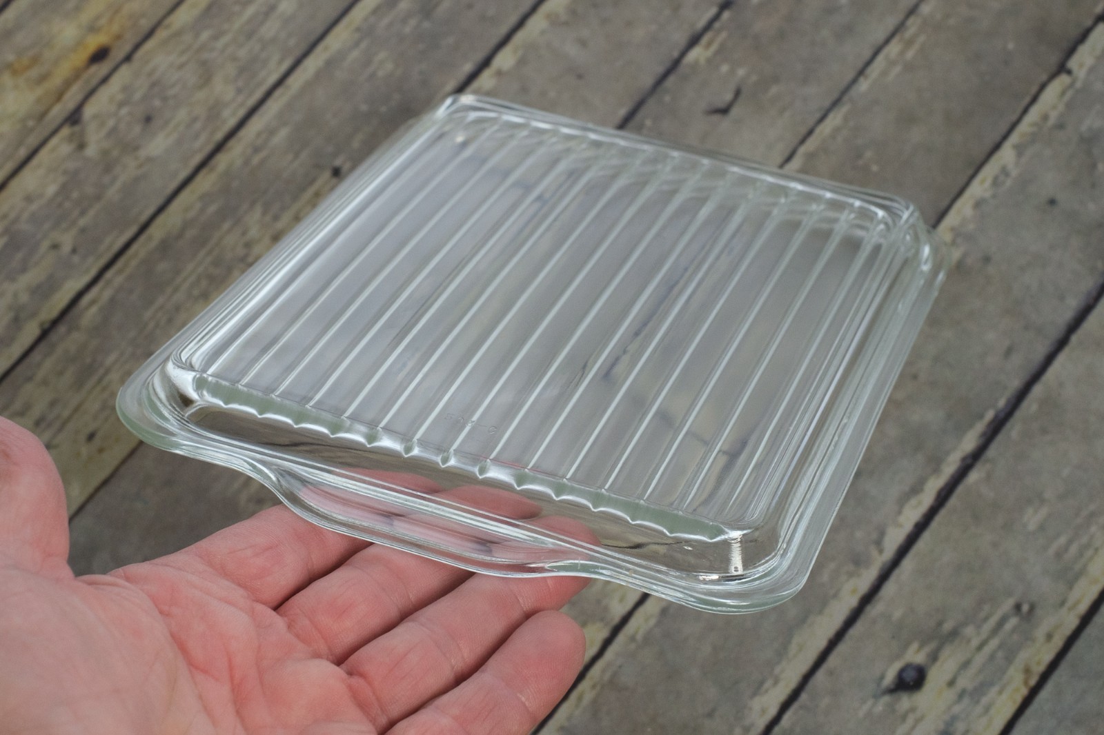 PYREX Clear Ribbed Refrigerator Dish Replacement Lid Only 503-C Vintage