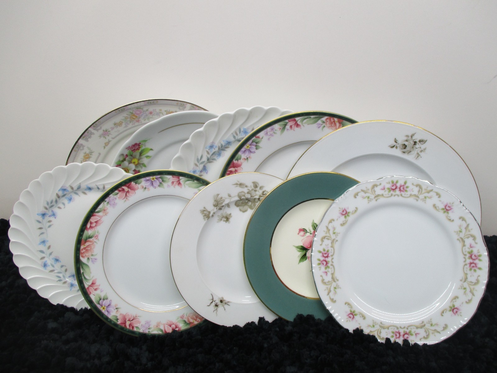 Vintage Mismatched China Bread Plates & Salad Plates ~ 10pcs-Beautiful-Colorful