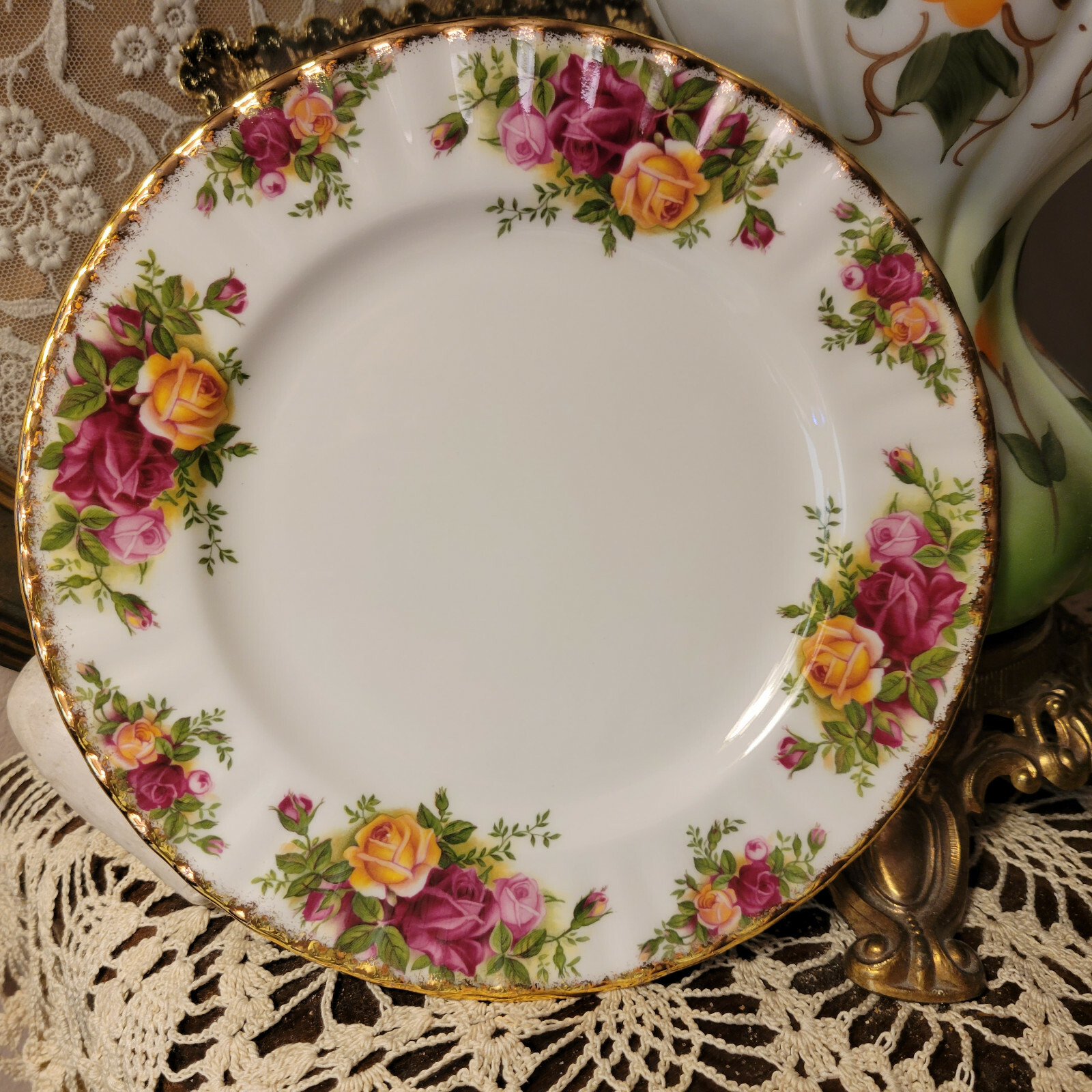 NEW Royal Albert Old Country Roses Salad Plate 8 in. NEW Made in England