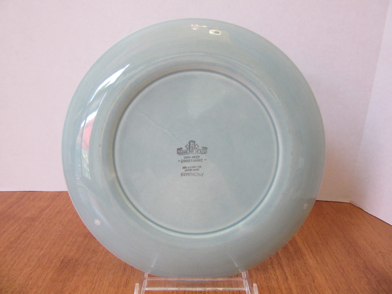 2-Vintage 1950’s Sears HARMONY HOUSE SYMPHONY 9 1/4 ” Luncheon Plates PINK AQUA