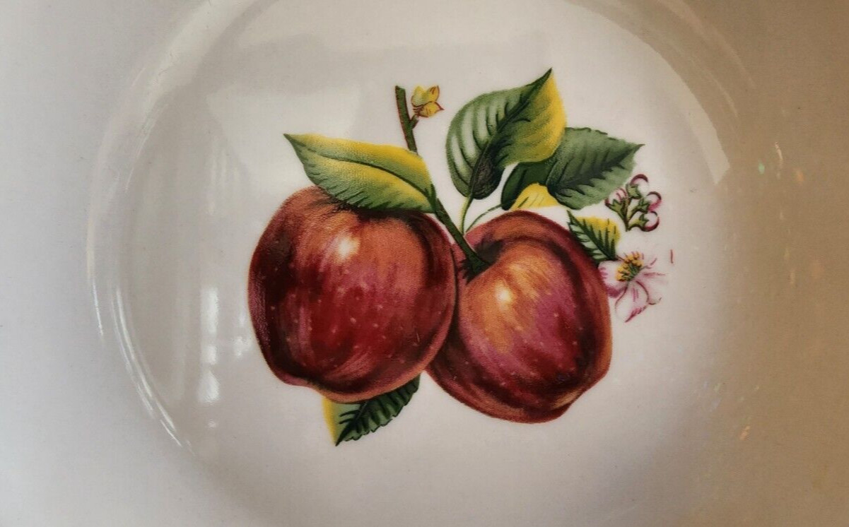 Apple Dinner Plate (s) 10 1/4″ China Pearl Casuals Stoneware Red Green !