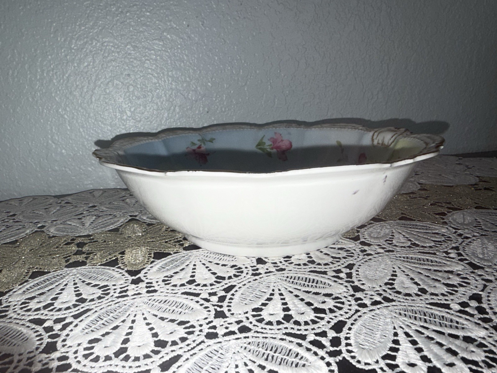 Beautiful! Antique PM Bavaria “ Flora ” 10” Porcelain Portrait Bowl