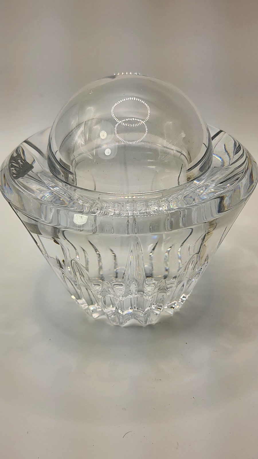 VTG Mikasa Crystal Caviar Server Lidded Bowl Made in Slovenia Heavy Cut Glass