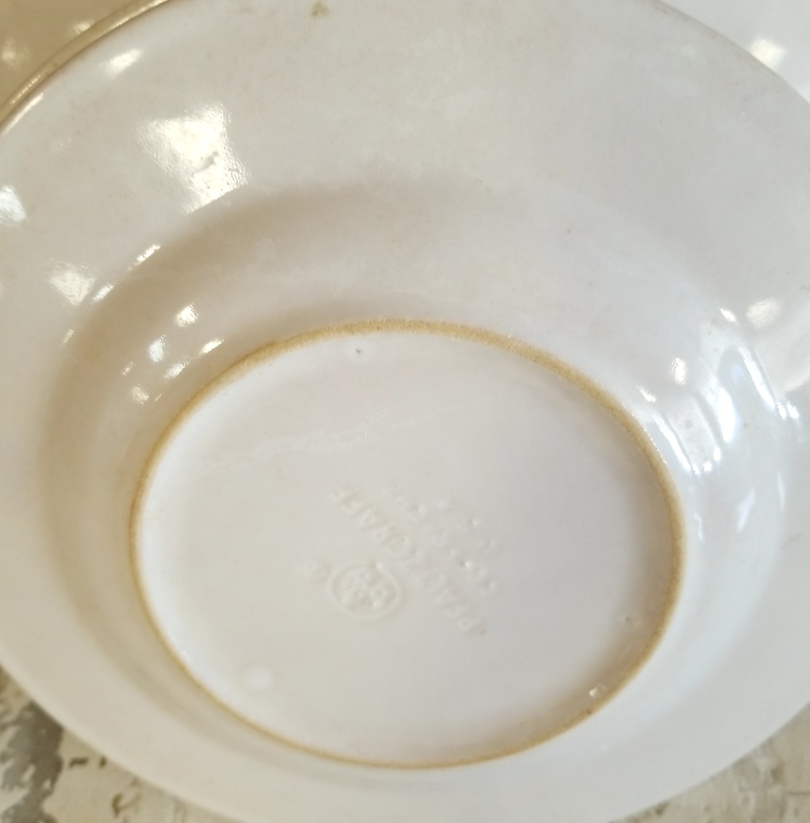 Pfaltzgraff Pearl brocade White Embossed Salad/Side Plates 7.25″ Set of 4