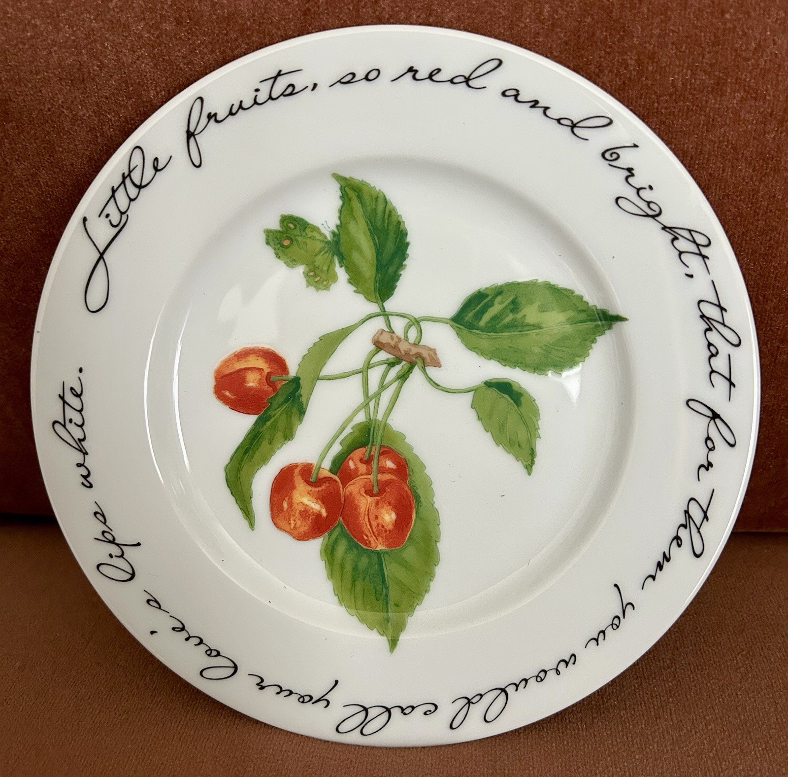 (4) WILLIAMS SONOMA Orchard Suite Ceramic Salad Bread Dessert Plates 7-3/4”