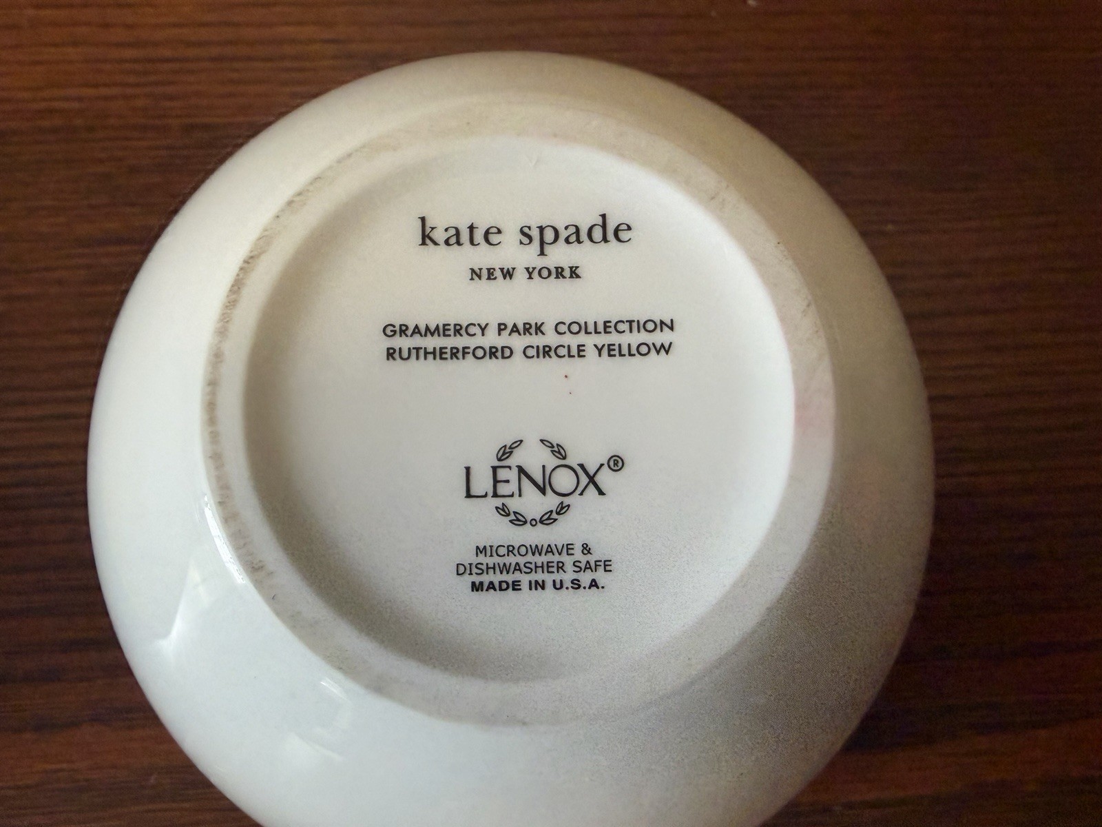 Kate Spade New York Lenox Rutherford Circle Yellow Cereal/Soup Bowls, Set of 2