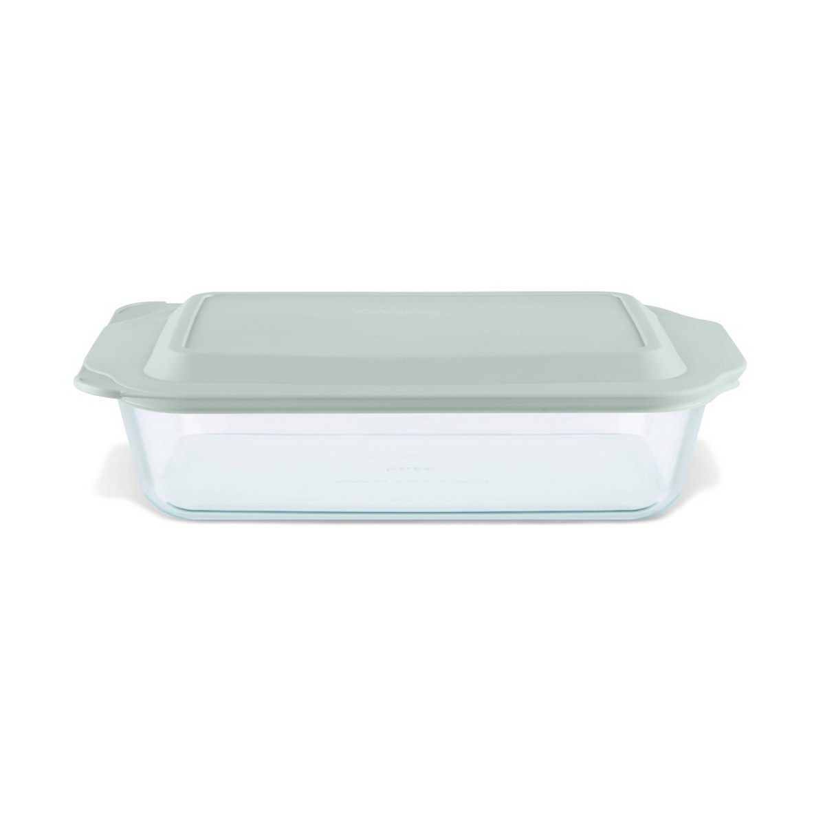 Pyrex 9"x13" Glass Deep Casserole Dish with Lid Sage Green: 5 Qt Baking