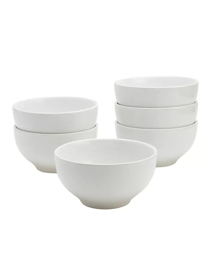 Tabletops Gallery Chic Cereal Bowls Blanc De Blanc, 6.5 in – Set of 6