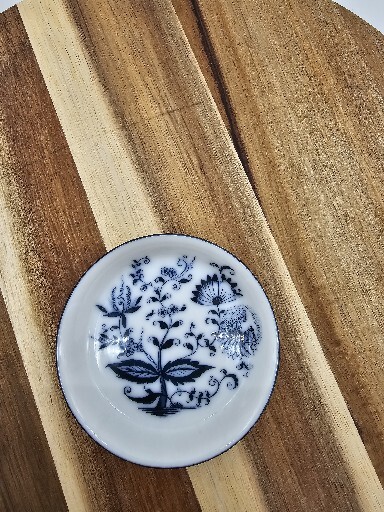 Vintage Blue Onion Porcelain Pin Dish Vanity Dish Germany