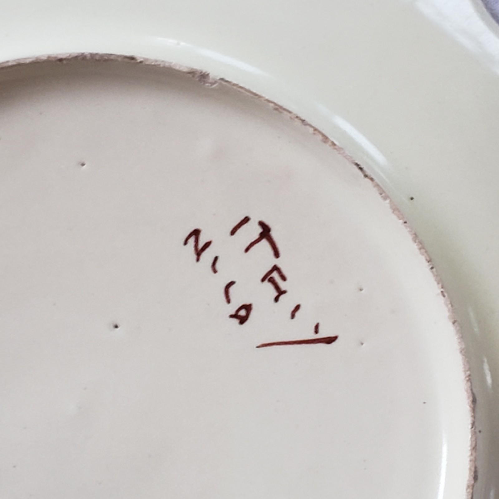 Set of 3 Plates Nico Italy Vintage Hand-Painted Florita Earthenware Pattern