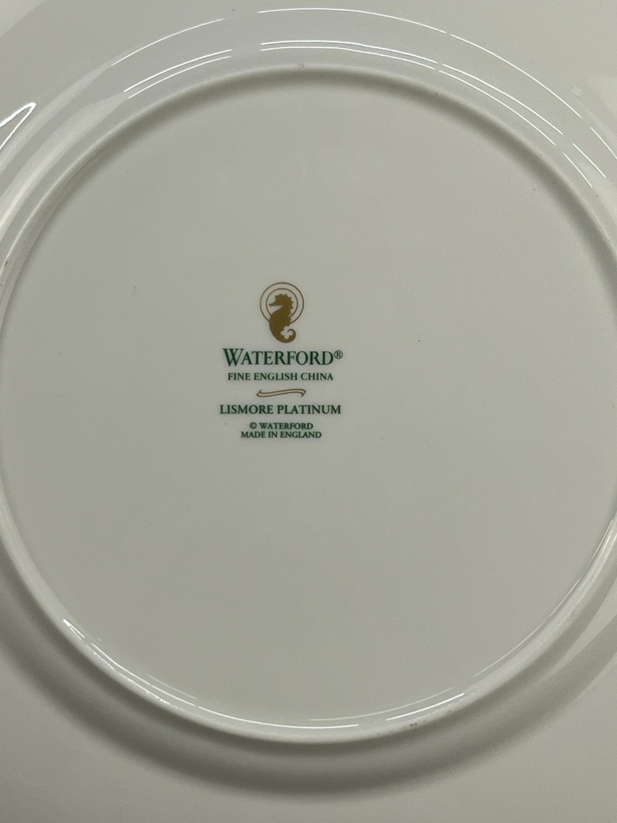 13 WATERFORD LISMORE Platinum Fine Bone China 10 3/4″ Dinner Plates; Mint