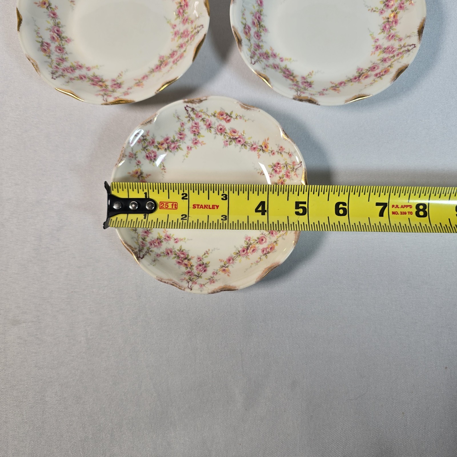 6 Theodore Haviland Varenne USA 5 in Small Dessert Fruit Bowls Tiny Roses chip*