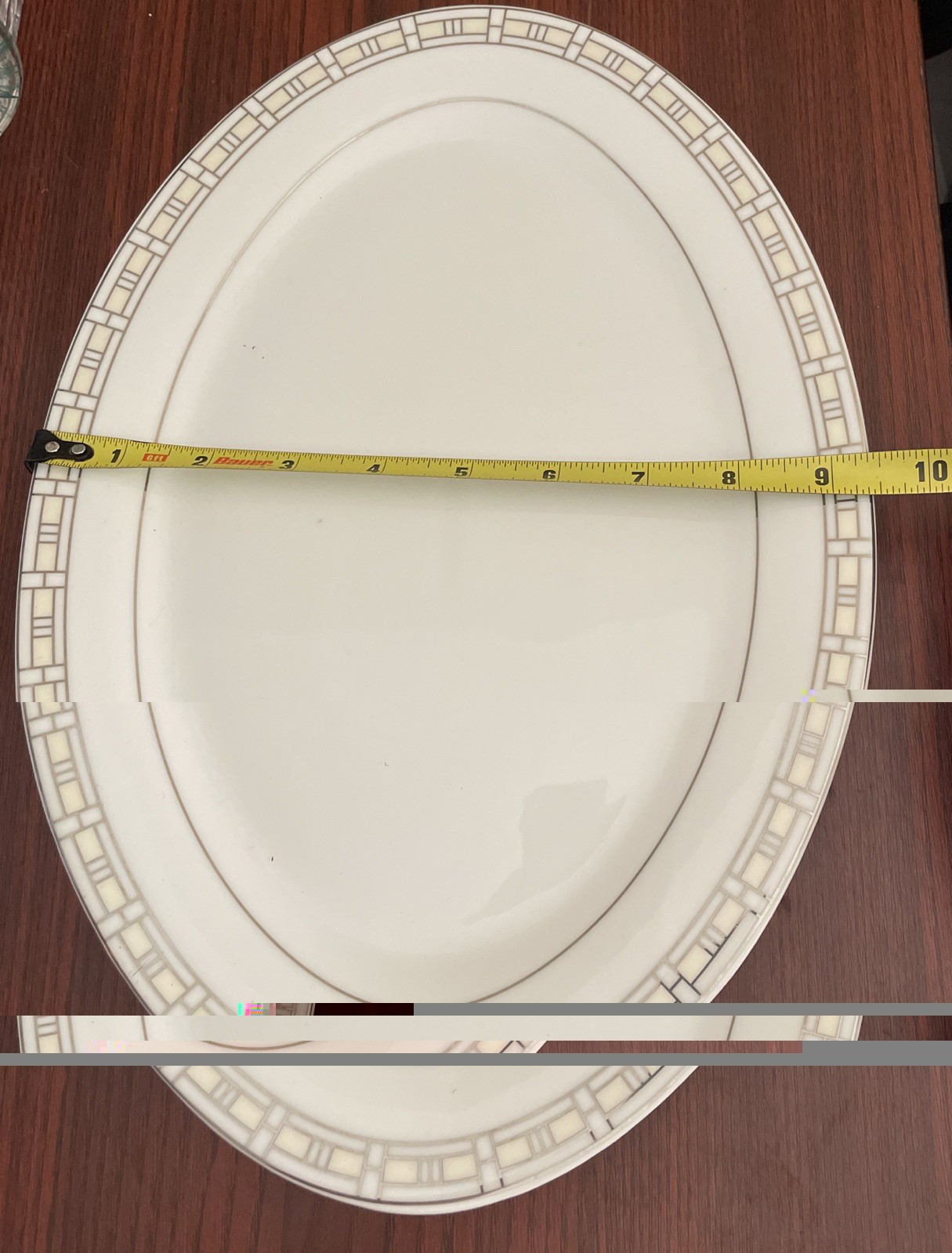 Lorren Home Decor Oval Fine Porcelain Platter 13.75”x 9.5”