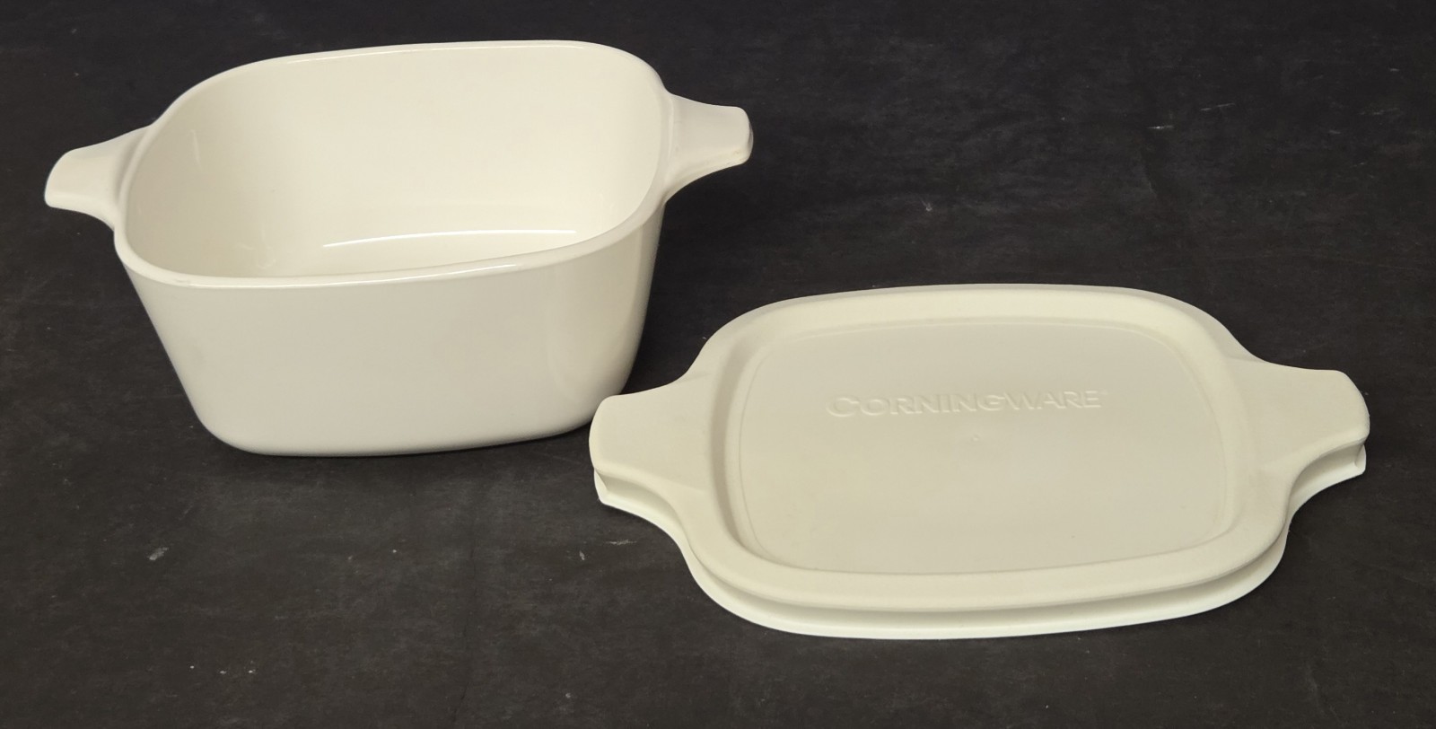 Vintage Corning Ware Cookmates K-PP-43 Small Casserole Dish w/Rubber Snap on Lid