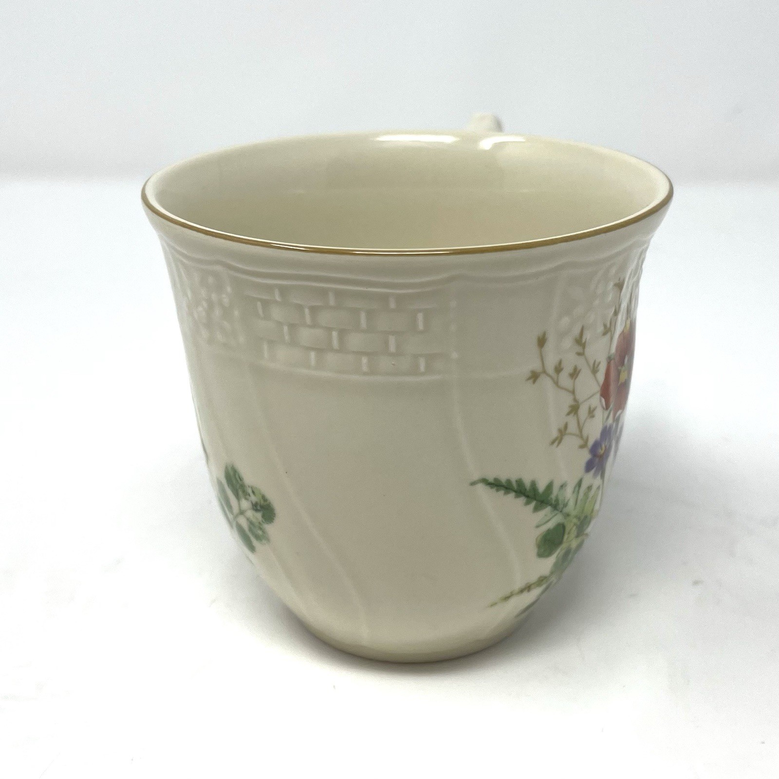 Mikasa Margaux Fine Ivory Teacup Coffee Cup Set of 4 Floral Gold Rim